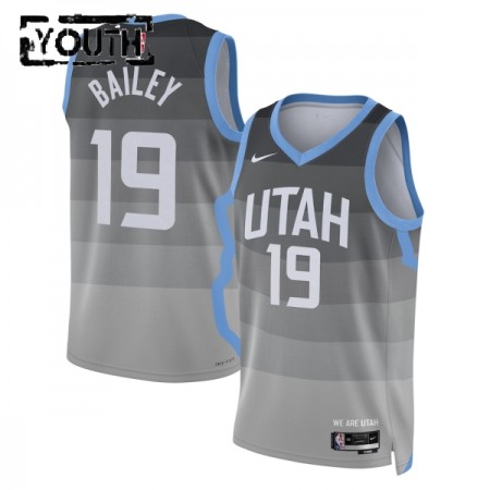 Dres Utah Jazz Ace Bailey Nike 2025-26 City Edition Sivo Swingman - Dječji